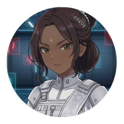 Portrait de Priya, première lieutenante de l’Escouade Orion